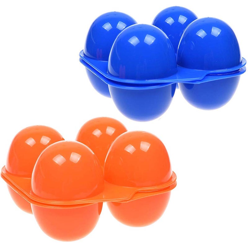 AKIRO Portable Camping Carrier For 4 Eggs Case Box Kitchen Convenient Container Egg Storage Box Container Hiking Outdoor Kitchen Tools (2 pcs) - Image 4